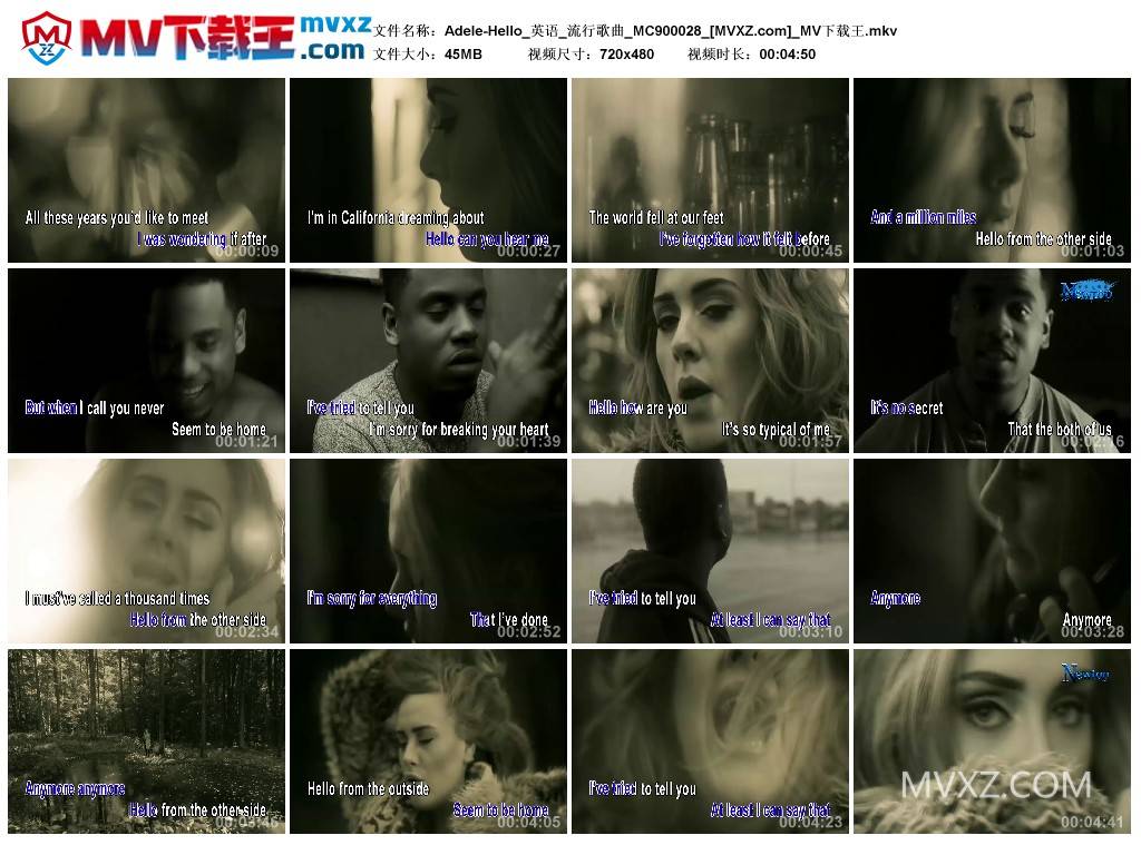 Adele-Hello_英语_流行歌曲_MC900028